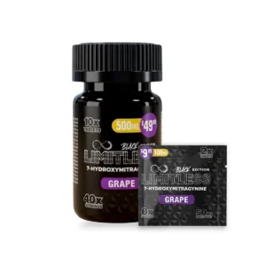 Limitless Black Edition 7-Hydroxymitragynine Chewable Tablets Grape 50mg
