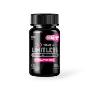 Limitless Black Edition 7-Hydroxymitragynine Tablets Strawberry 50mg Per Tablet
